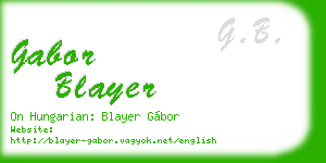 gabor blayer business card