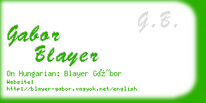 gabor blayer business card
